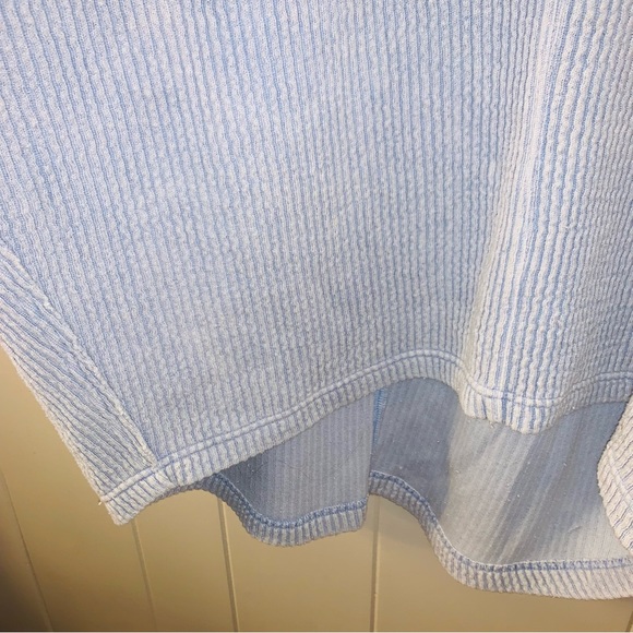 Free people Easy V sweatshirt Light Blue - Picture 4 of 6